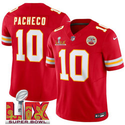 Nike Kansas City Chiefs #10 Isiah Pacheco Red 24-25 Super Bowl LIX Vapor Untouchable Jersey