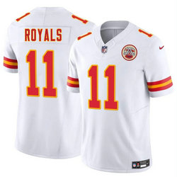 Nike Kansas City Chiefs #11 Jalen Royals White 2025 Draft Authentic Stitched NFL Jersey