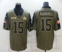 Nike Kansas City Chiefs #15 Patrick Mahomes 2021 salute to service Authentic Stitched NFL Jersey