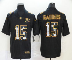 Nike Kansas City Chiefs #15 Patrick Mahomes Black Jesus Authentic Stitched NFL Jersey