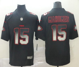 Nike Kansas City Chiefs #15 Patrick Mahomes Black Smoke Fashion Vapor Untouchable Authentic Stitched NFL jersey