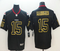 Nike Kansas City Chiefs #15 Patrick Mahomes II Lights Out Black Authentic Stitched NFL Jersey