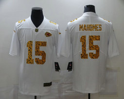 Nike Kansas City Chiefs #15 Patrick Mahomes II White leopard grain Authentic Stitched NFL Jersey