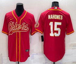 Nike Kansas City Chiefs #15 Patrick Mahomes Red Joint adults Authentic Stitched baseball jersey