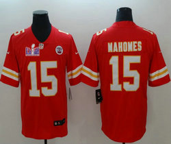 Nike Kansas City Chiefs #15 Patrick Mahomes Red Vapor Untouchable With 2024 Super Bowl (LVIII ) patch Jersey