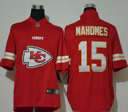Nike Kansas City Chiefs #15 Patrick Mahomes Red With team logo Vapor Untouchable Authentic Stitched NFL Jersey
