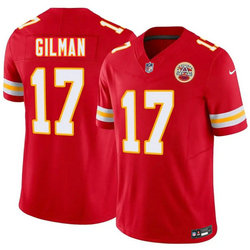 Nike Kansas City Chiefs #17 Alohi Gilman Red Authentic Stitched NFL Jersey