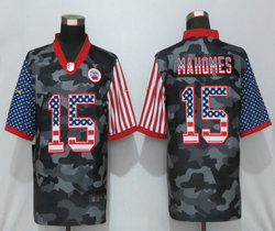 Nike Kansas City Chiefs #25 Clyde Edwards-Helaire 2020 USA Camo Salute to Service Authentic stitched NFL jersey