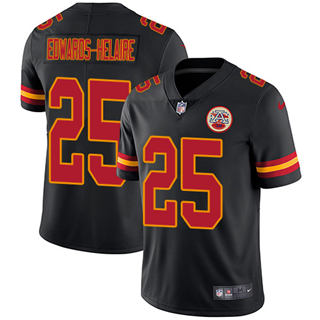 Nike Kansas City Chiefs #25 Clyde Edwards-Helaire Black Vapor Untouchable Authentic stitched NFL jersey