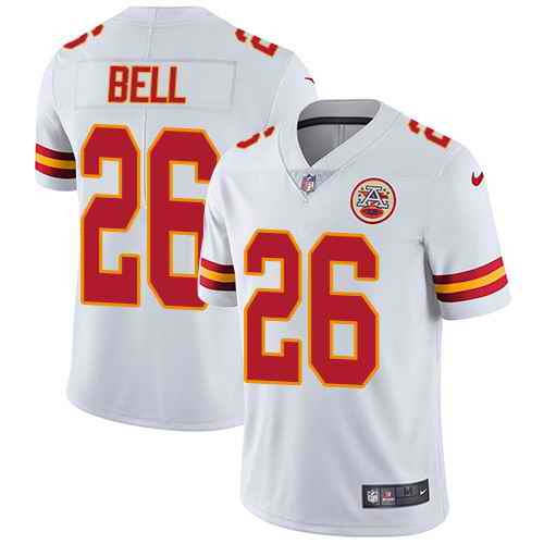 Nike Kansas City Chiefs #26 Le'Veon Bell White Vapor Untouchable Authentic stitched NFL jersey