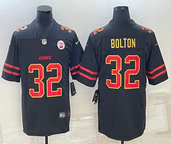 Nike Kansas City Chiefs #32 Nick Bolton Black Gold Name Authentic stitched NFL jersey
