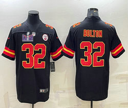 Nike Kansas City Chiefs #32 Nick Bolton Black Vapor Untouchable With 2024 Super Bowl (LVIII ) patch Jersey