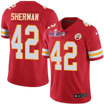 Nike Kansas City Chiefs #42 Anthony Sherman Red Vapor Untouchable With 2024 Super Bowl (LVIII ) patch Jersey