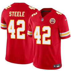 Nike Kansas City Chiefs #42 Carson Steele Red Vapor Untouchable Authentic Stitched NFL Jersey