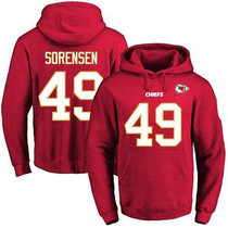Nike Kansas City Chiefs #49 Daniel Sorensen Red Name & Number Pullover NFL Hoodie