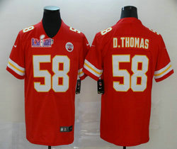 Nike Kansas City Chiefs #58 Derrick Thomas Red Vapor Untouchable With 2024 Super Bowl (LVIII ) patch Jersey