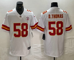 Nike Kansas City Chiefs #58 Derrick Thomas White Vapor Untouchable Authentic stitched NFL jersey