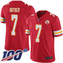 Nike Kansas City Chiefs #7 Harrison Butker 100th Season Red Vapor Untouchable Authentic stitched NFL jersey