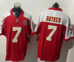 Nike Kansas City Chiefs #7 Harrison Butker Thanksgiving F.U.S.E (Red and white sleeves) Jersey
