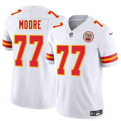 Nike Kansas City Chiefs #77 Jaylon Moore White Throwback Authentic Stitched NFL Jersey