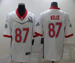 Nike Kansas City Chiefs #87 Travis Kelce 2022 All star Blue Authentic Stitched NFL Jersey