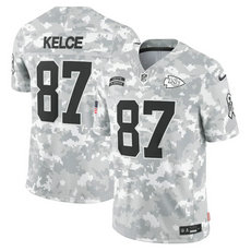 Nike Kansas City Chiefs #87 Travis Kelce 2024 Salute to Service Authentic Stitched NFL Jersey
