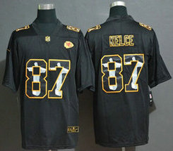 Nike Kansas City Chiefs #87 Travis Kelce Black Jesus Authentic NFL Jerseys