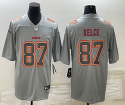 Nike Kansas City Chiefs #87 Travis Kelce Grey Atmosphere Vapor Untouchable Jersey