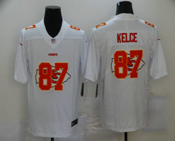 Nike Kansas City Chiefs #87 Travis Kelce White Shadow Authentic Stitched NFL Jerseys