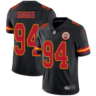 Nike Kansas City Chiefs #94 Terrell Suggs Black Vapor Untouchable Authentic stitched NFL jersey