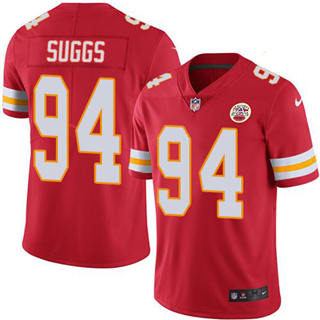 Nike Kansas City Chiefs #94 Terrell Suggs Red Vapor Untouchable Authentic stitched NFL jersey