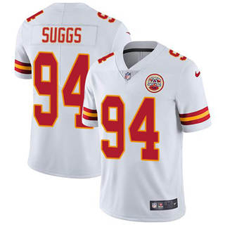 Nike Kansas City Chiefs #94 Terrell Suggs White Vapor Untouchable Authentic stitched NFL jersey