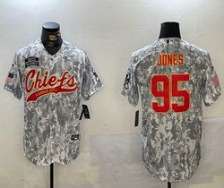 Nike Kansas City Chiefs #95 Chris Jones 2024 Salute to Service Joint baseball Jersey