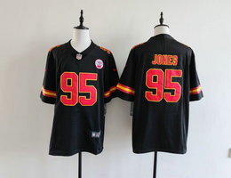 Nike Kansas City Chiefs #95 Chris Jones Black Vapor Untouchable Authentic stitched NFL jersey