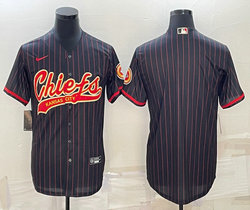 Nike Kansas City Chiefs Black stripe Joint Authentic stitched baseball jersey