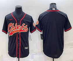 Nike Kansas City Chiefs Blank Black Joint adults Authentic Stitched baseball jersey