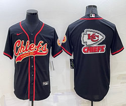 Nike Kansas City Chiefs Blank Black Joint adults Big Logo Authentic Stitched baseball jersey