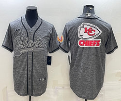 Nike Kansas City Chiefs Blank Hemp grey Joint Big Logo Authentic Stitched baseball jersey