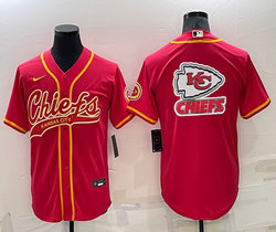 Nike Kansas City Chiefs Blank Red Joint adults Big Logo Authentic Stitched baseball jersey