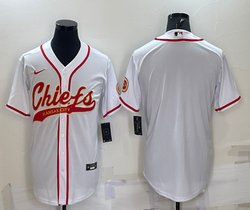 Nike Kansas City Chiefs Blank White Joint adults Authentic Stitched baseball jersey
