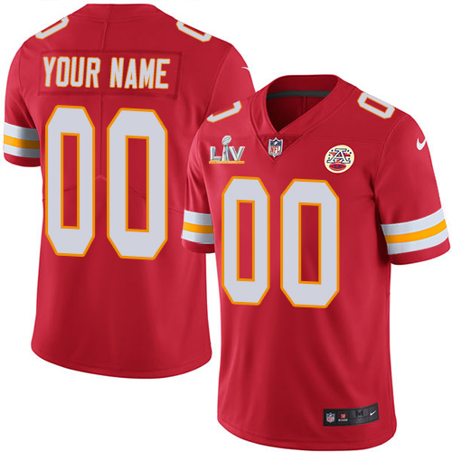 Nike Kansas City Chiefs Custom Red 2021 Super Bowl LV Authentic Stitched NFL Jersey