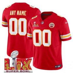 Nike Kansas City Chiefs Custom Red 24-25 Super Bowl LIX Vapor Untouchable Jersey
