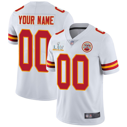 Nike Kansas City Chiefs Custom White 2021 Super Bowl LV Authentic Stitched NFL Jersey