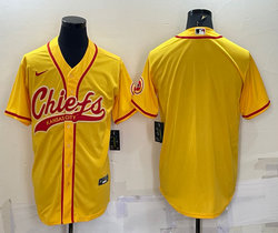 Nike Kansas City Chiefs Gold Joint adults Authentic Stitched baseball jersey