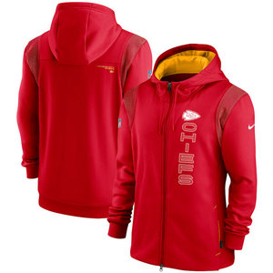 Nike Kansas City Chiefs Red 2021 zipper Hoodie