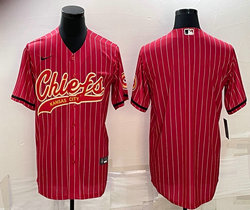 Nike Kansas City Chiefs Red stripe Joint Authentic stitched baseball jersey