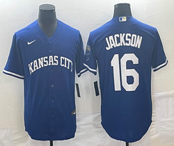 Nike Kansas City Royals #16 Bo Jackson Blue Game Authentic Stitched MLB jersey