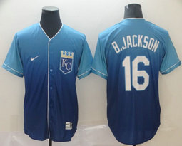 Nike Kansas City Royals #16 Bo Jackson Drift Fashion Authentic stitched MLB jersey