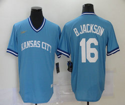 Nike Kansas City Royals #16 Bo Jackson Light Blue Cooperstown Collection Authentic Stitched MLB Jersey
