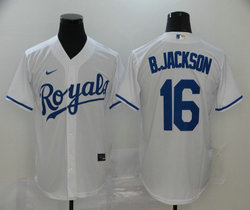 Nike Kansas City Royals #16 Bo Jackson White Game Authentic Stitched MLB Jersey